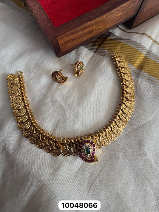 Keerthi Necklace – Matte Gold Ethnic Jewellery | Velocentra Hub UK