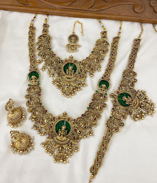 Full Bridal Matte Gold Jewellery Set – Traditional Elegance | Velocentra Hub UK