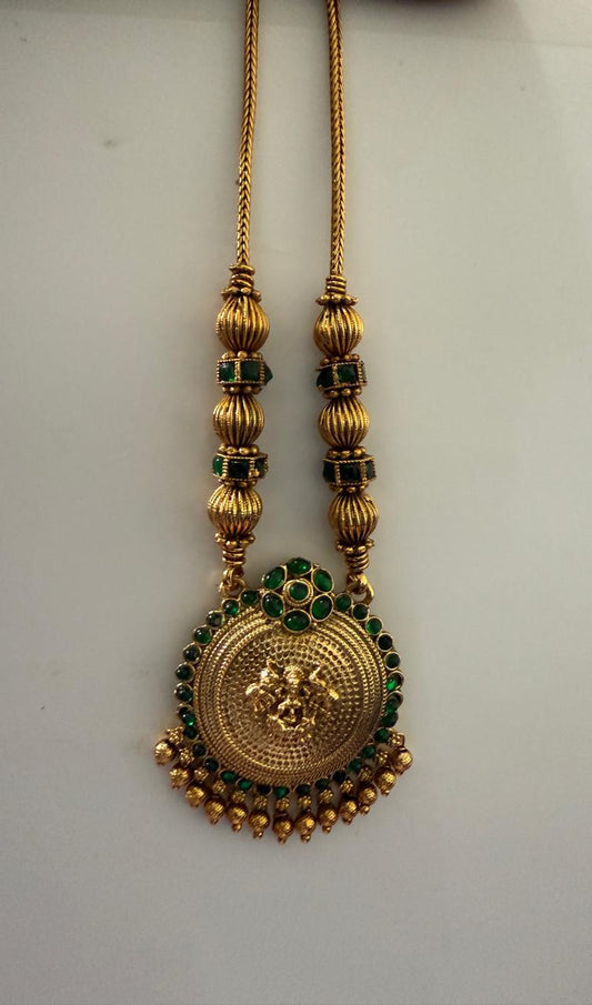 Lakshmi Neck Set – Matte Gold Finish, Lightweight Copper-Aluminum Blend