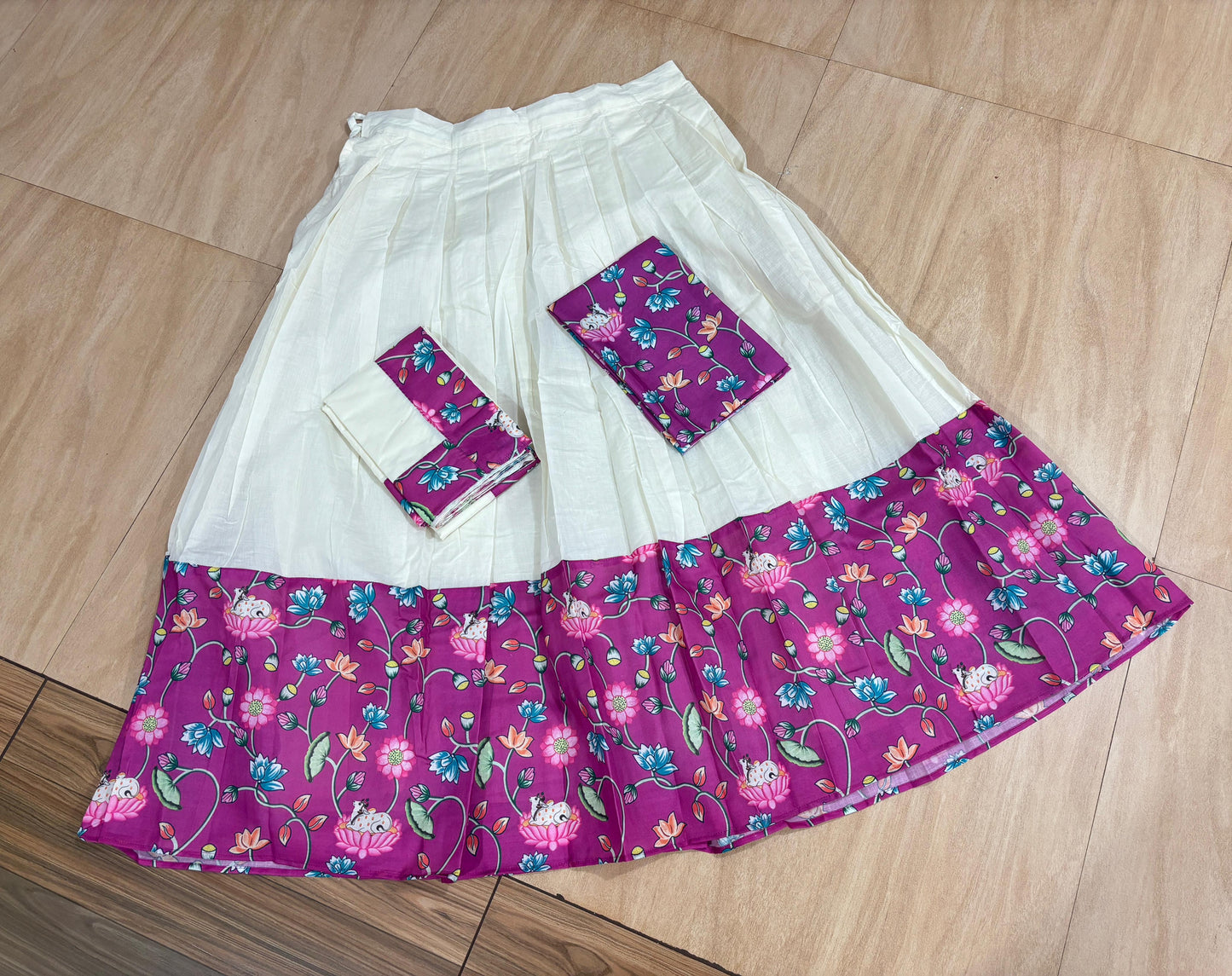 Kalamkari Cotton Davani Set – Premium Ethnic Wear | Velocentra Hub