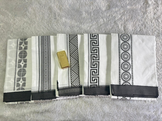 Tribal Printed White Khadi Dhothi – Premium Handwoven Cotton | Velocentra Hub