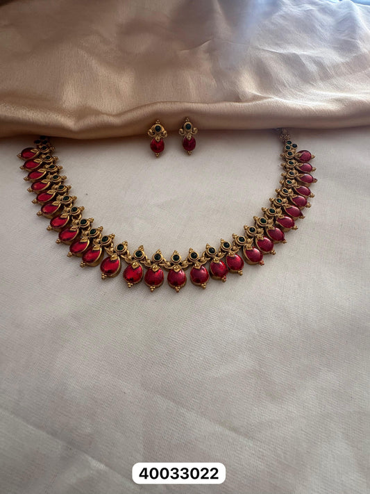 Gouri Necklace – Matte Gold