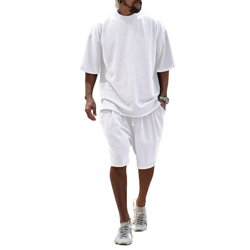 Large Size Casual Men's Suit Loose Short Sleeve