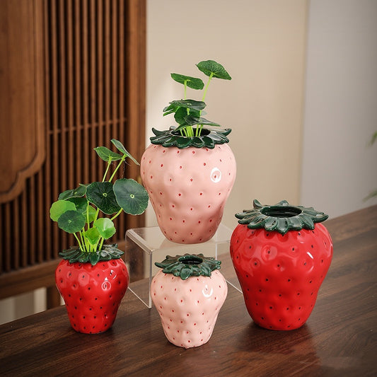 Strawberry Ceramic Vase Home Decoration Ornaments