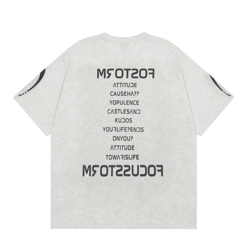 Fashion Letter Cotton T-shirt Summer Men
