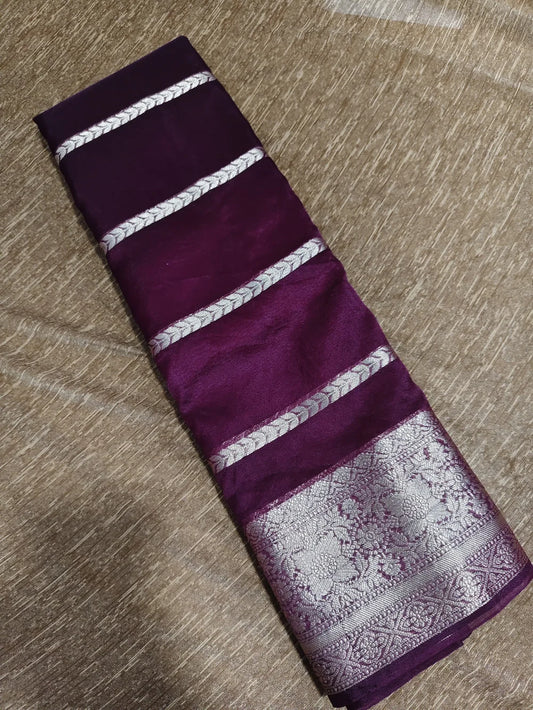 Premium Organza Fabric - 6.25 Meters - Grape Color