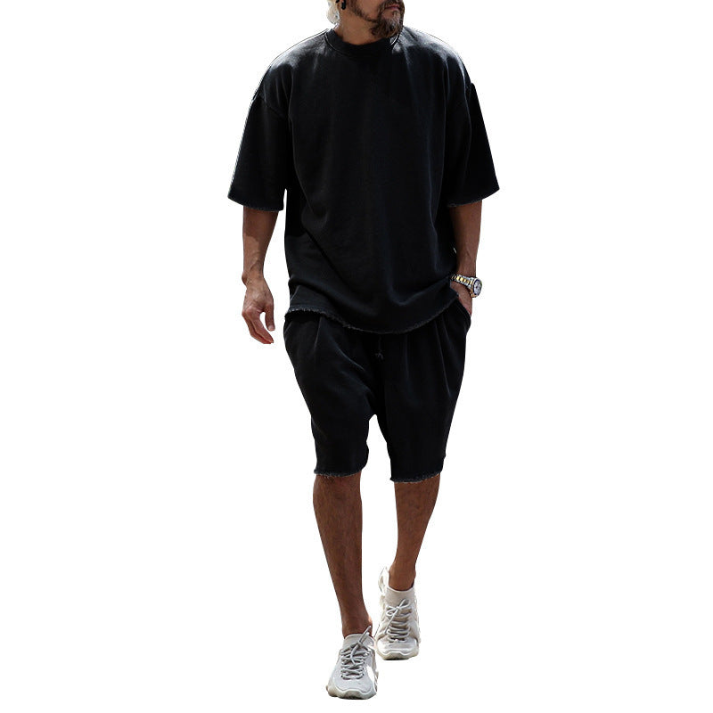 Large Size Casual Men's Suit Loose Short Sleeve