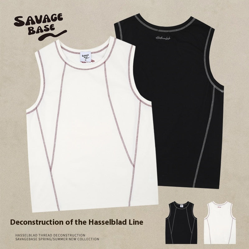 Summer Sleeveless Waistcoat T-shirt Vest For Men And Women
