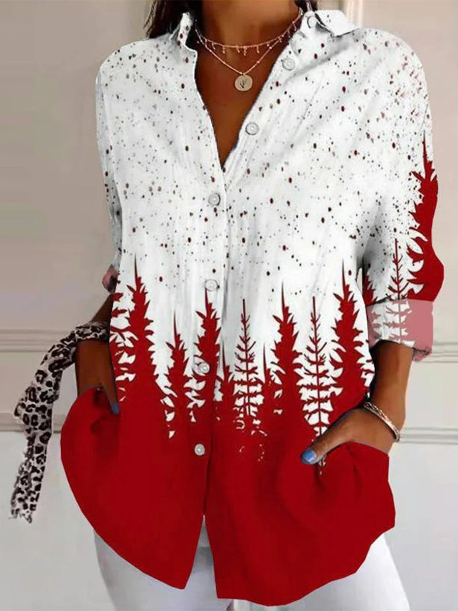 New Women's Long Sleeved Shirt For Summer Fashion, 3D Printed Shirt With Floral Pattern