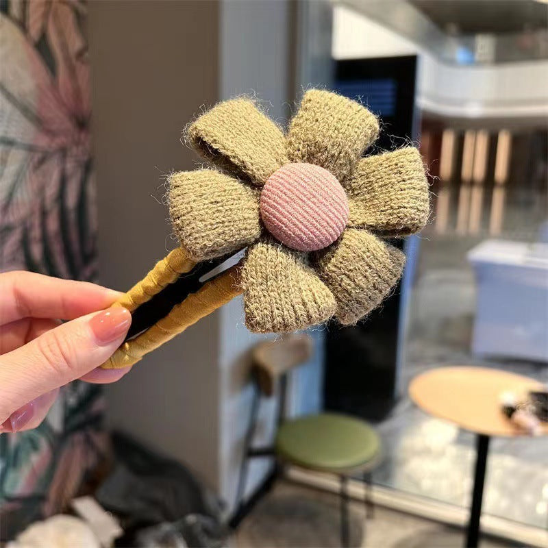 Large Cloth Flower Curling At The Back Of The Head High-end Mori Clip