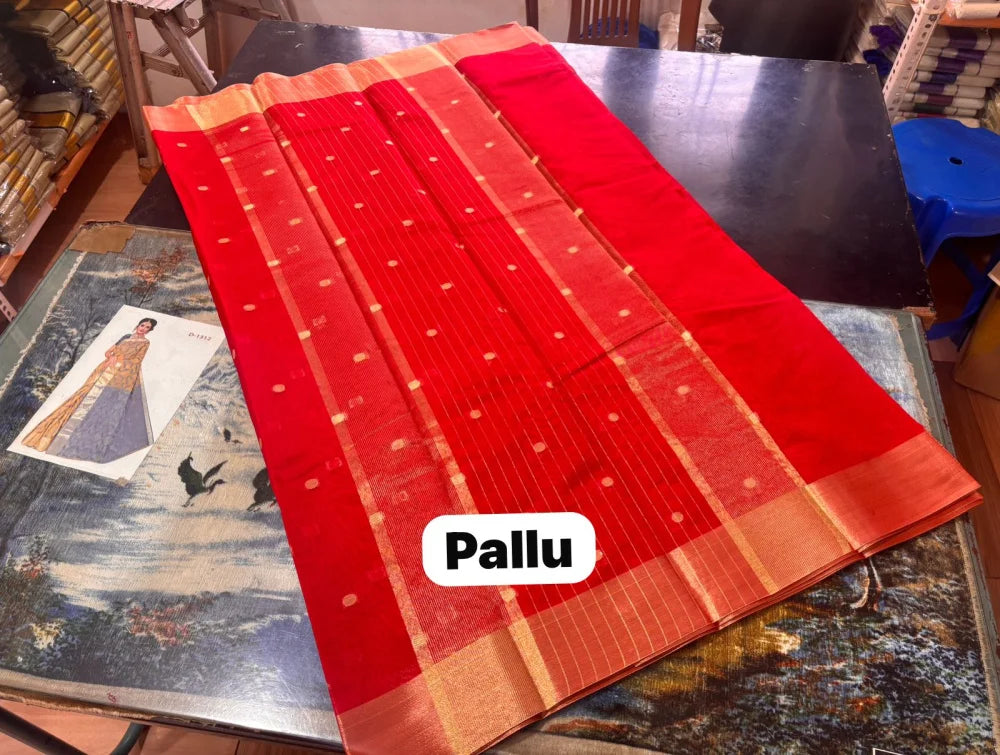 Premium Red Tissue Saree – 6.25 Meters | Velocentra Hub