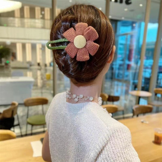 Large Cloth Flower Curling At The Back Of The Head High-end Mori Clip