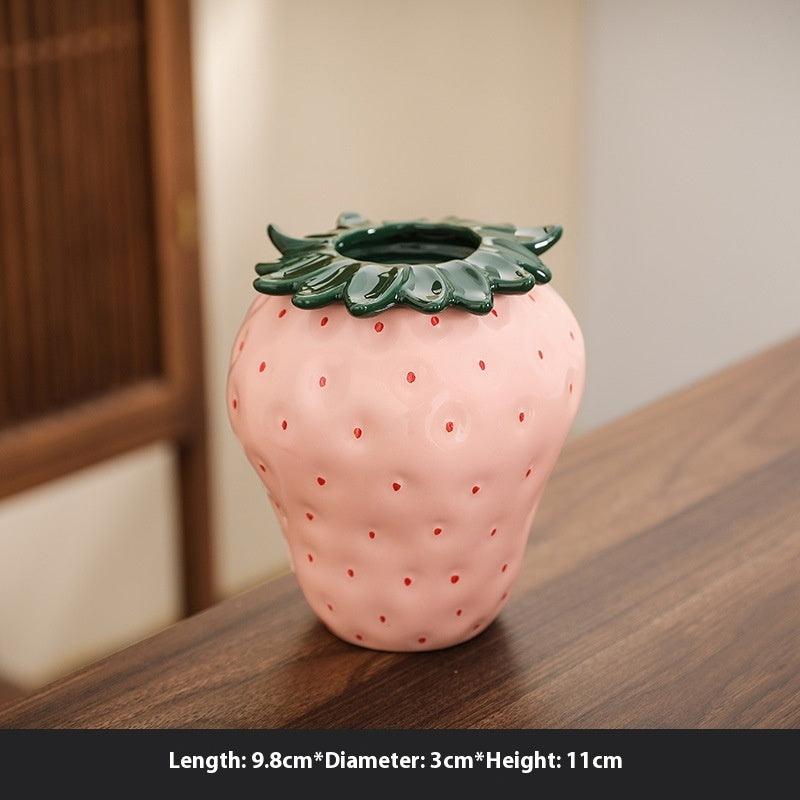 Strawberry Ceramic Vase Home Decoration Ornaments