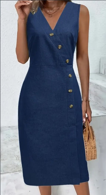Summer New Women's Sexy Sleeveless Denim Skirt European And American Style Casual Thin Dress For Women