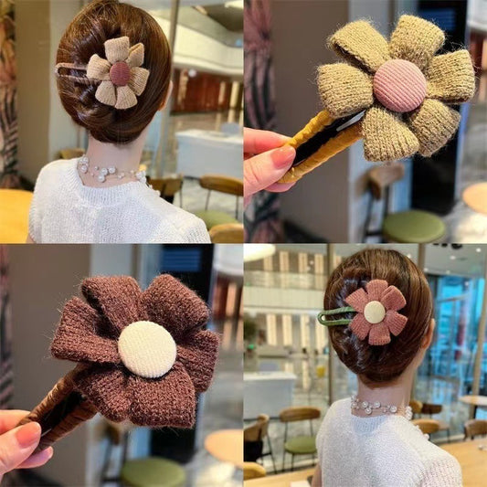 Large Cloth Flower Curling At The Back Of The Head High-end Mori Clip