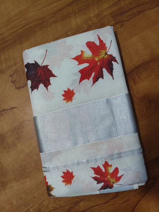 Premium Silver Tissue Saree – 6.25 Meters (VH1031B)