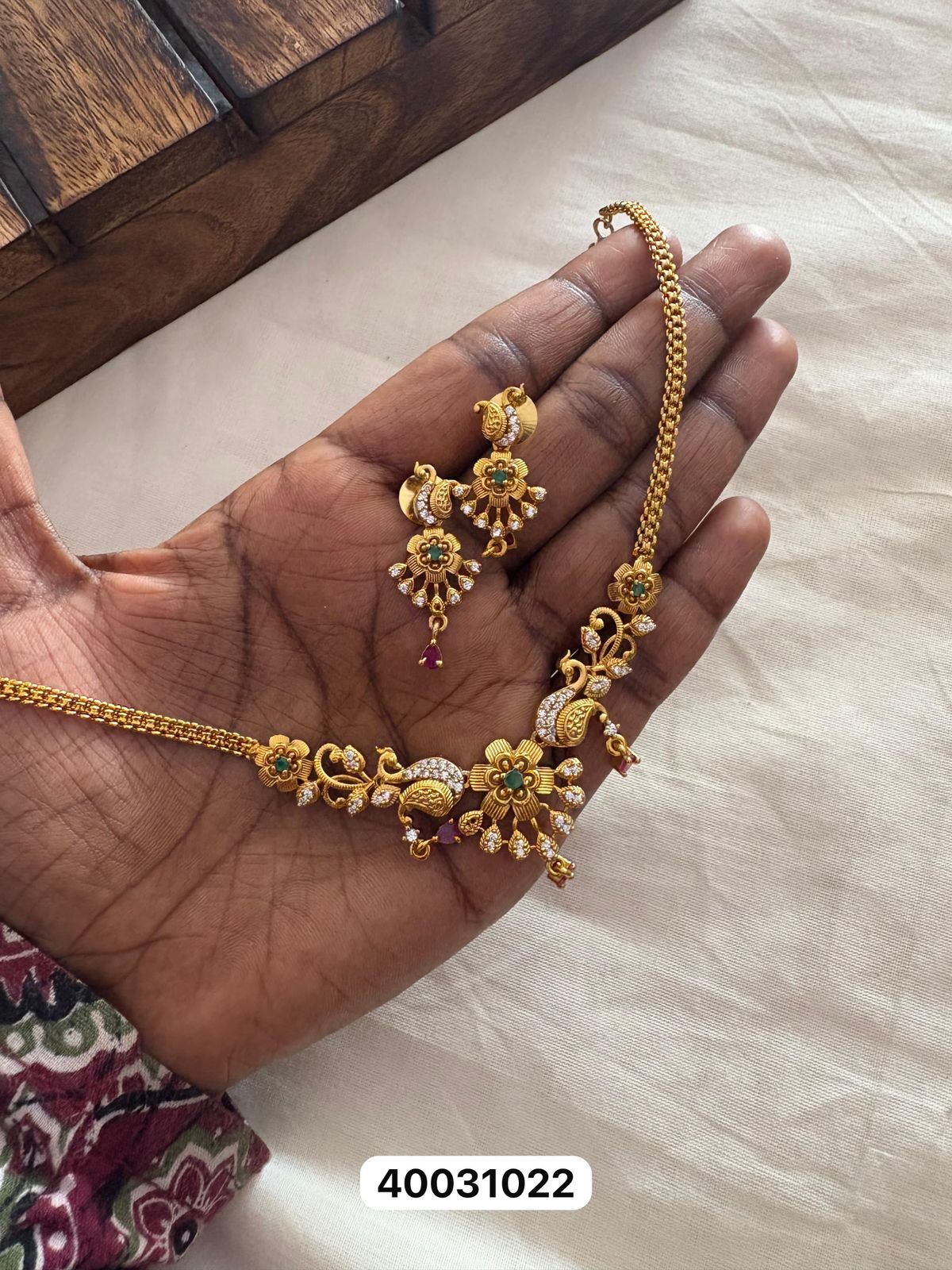 Elegant Simple Peacock Necklace | Traditional Imitation Jewellery for Women(40031022)