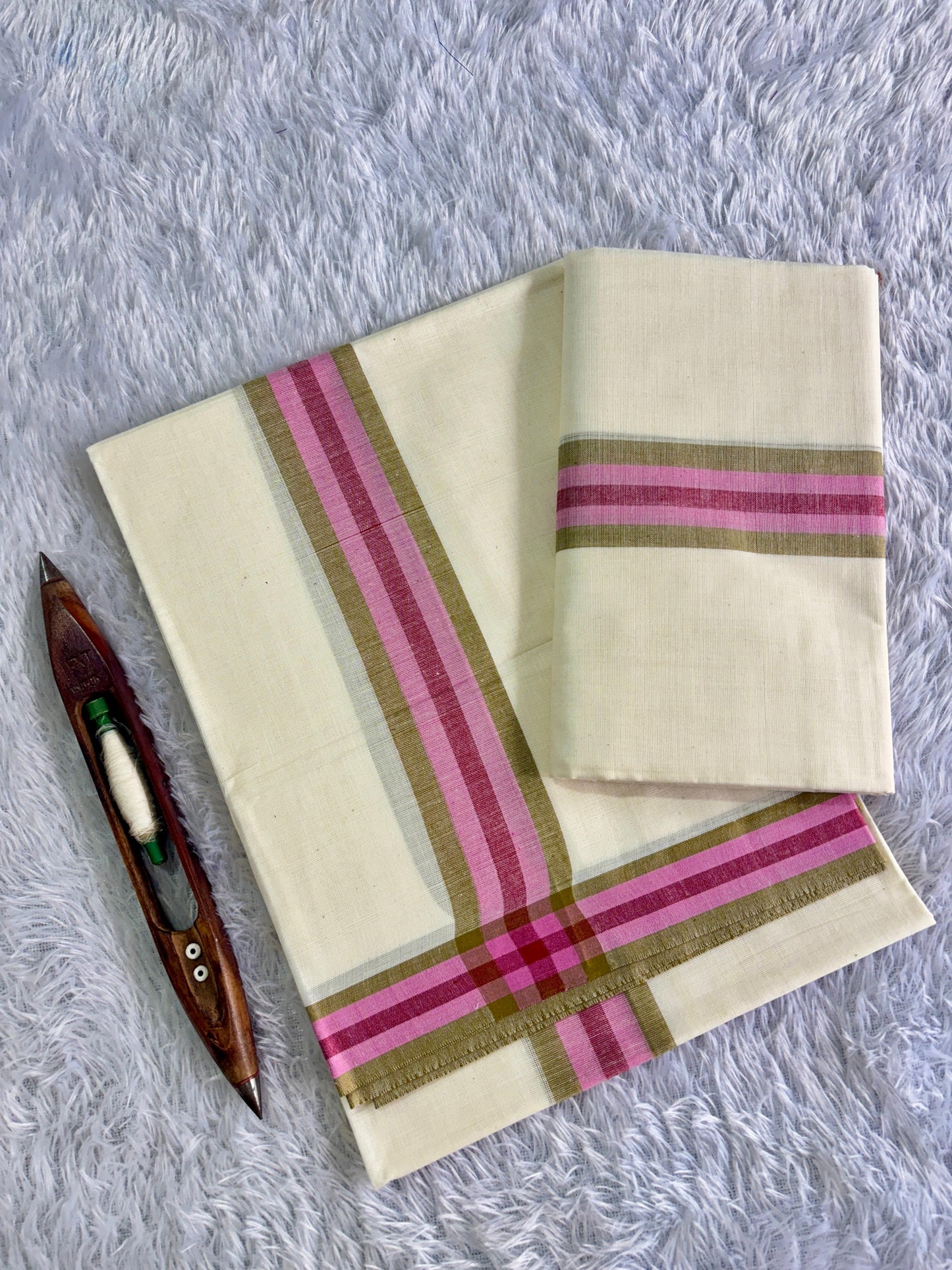 Premium Mulloth Set Mundu – 2.80 Meters Traditional Kerala Wear